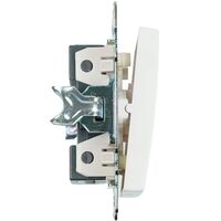 Выключатель одноклавишный с подсветкой Катрин (белый) / Stekker GLS10-7101-01