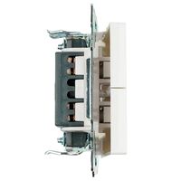 Выключатель двухклавишный Катрин (белый) / Stekker GLS10-7104-01