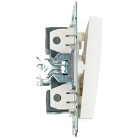 Выключатель двухклавишный Катрин (белый) / Stekker GLS10-7104-01