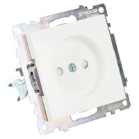 Розетка без заземления с защитными шторками Катрин (белый) / Stekker GLS10-7109-01