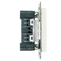 Розетка без заземления с защитными шторками Катрин (белый) / Stekker GLS10-7109-01