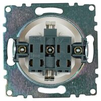 Розетка с заземлением и защитными шторками Катрин (белый) / Stekker GLS16-7110-01