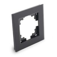 Рамка на 1 пост Катрин (черный, Glance) / Stekker GFR00-7001-05