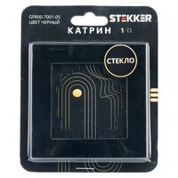 Рамка на 1 пост Катрин (черный, Glance) / Stekker GFR00-7001-05
