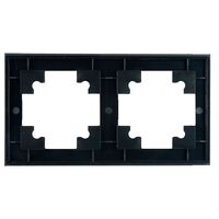 Рамка на 2 поста Катрин (черный, Glance) / Stekker GFR00-7002-05