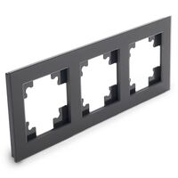 Рамка на 3 поста Катрин (черный, Glance) / Stekker GFR00-7003-05