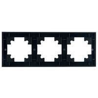 Рамка на 3 поста Катрин (черный, Glance) / Stekker GFR00-7003-05