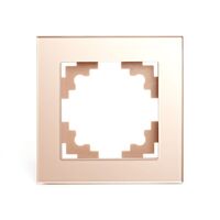 Рамка на 1 пост Катрин (шампань, Glance) / Stekker GFR00-7001-02