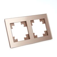 Рамка на 2 поста Катрин (шампань, Glance) / Stekker GFR00-7002-02