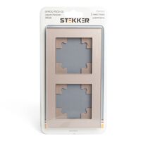 Рамка на 2 поста Катрин (шампань, Glance) / Stekker GFR00-7002-02