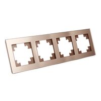 Рамка на 4 поста Катрин (шампань, Glance) / Stekker GFR00-7004-02