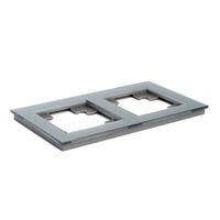 Рамка на 2 поста Катрин (серебро, Glance) / Stekker GFR00-7002-03