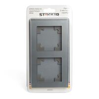 Рамка на 2 поста Катрин (серебро, Glance) / Stekker GFR00-7002-03