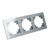 Рамка на 3 поста Катрин (серебро, Glance) / Stekker GFR00-7003-03