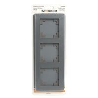 Рамка на 3 поста Катрин (серебро, Glance) / Stekker GFR00-7003-03