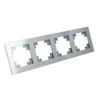 Рамка на 4 поста Катрин (серебро, Glance) / Stekker GFR00-7004-03