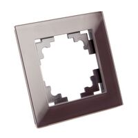 Рамка на 1 пост Катрин (шоколад, Glance) / Stekker GFR00-7001-04