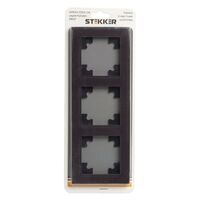 Рамка на 3 поста Катрин (шоколад, Glance) / Stekker GFR00-7003-04