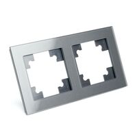 Рамка на 2 поста Катрин (графит, Glance) / Stekker GFR00-7002-06