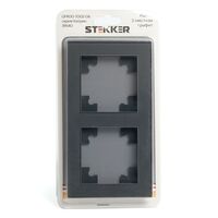 Рамка на 2 поста Катрин (графит, Glance) / Stekker GFR00-7002-06