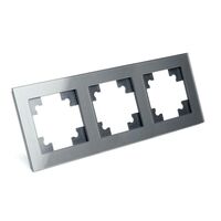 Рамка на 3 поста Катрин (графит, Glance) / Stekker GFR00-7003-06