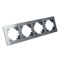 Рамка на 4 поста Катрин (графит, Glance) / Stekker GFR00-7004-06