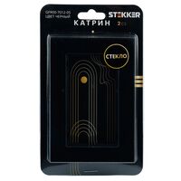 Рамка для двойной розетки Катрин (черный, Glance) / Stekker GFR00-7012-05