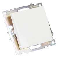 Переключатель одноклавишный Катрин (белый) / Stekker GLS10-7105-01