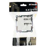 Переключатель одноклавишный Катрин (белый) / Stekker GLS10-7105-01