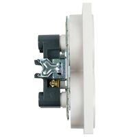 Розетка двойная без заземления с защитными шторками Катрин (белый) / Stekker GLS10-7113-01