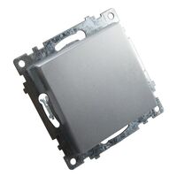 Выключатель одноклавишный Катрин (серебро) / Stekker GLS10-7103-03