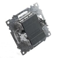 Выключатель одноклавишный Катрин (серебро) / Stekker GLS10-7103-03