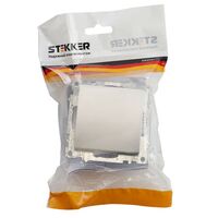 Выключатель одноклавишный Катрин (серебро) / Stekker GLS10-7103-03