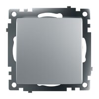 Выключатель одноклавишный Катрин (серебро) / Stekker GLS10-7103-03