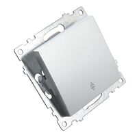 Переключатель одноклавишный Катрин (серебро) / Stekker GLS10-7105-03