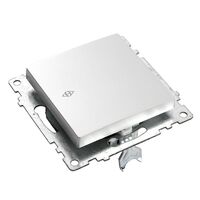 Переключатель одноклавишный Катрин (серебро) / Stekker GLS10-7105-03