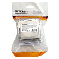 Розетка без заземления с защитными шторками Катрин (серебро) / Stekker GLS10-7109-03