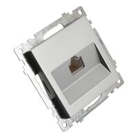 Розетка компьютерная RJ-45 Катрин (серебро) / Stekker GLS00-7107-03