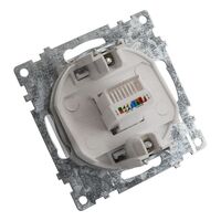 Розетка компьютерная RJ-45 Катрин (серебро) / Stekker GLS00-7107-03