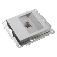 Розетка компьютерная RJ-45 Катрин (серебро) / Stekker GLS00-7107-03