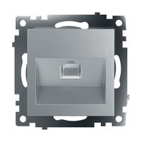 Розетка компьютерная RJ-45 Катрин (серебро) / Stekker GLS00-7107-03