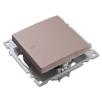 Выключатель одноклавишный Катрин (шампань) / Stekker GLS10-7103-02