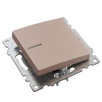 Выключатель одноклавишный с подсветкой Катрин (шампань) / Stekker GLS10-7101-02