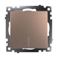 Выключатель одноклавишный с подсветкой Катрин (шампань) / Stekker GLS10-7101-02