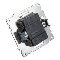 Выключатель двухклавишный Катрин (шампань) / Stekker GLS10-7104-02