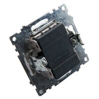 Выключатель двухклавишный с подсветкой Катрин (шампань) / Stekker GLS10-7102-02