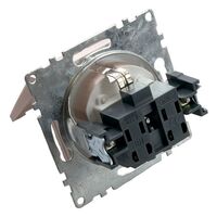 Розетка с заземлением, крышкой и защитными шторками Катрин (шампань) / Stekker GLS16-7112-02