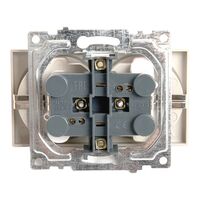 Розетка двойная с заземлением и защитными шторками Катрин (шампань) / Stekker GLS16-7114-02