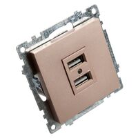 Розетка USB тип A Катрин (шампань) / Stekker GLS10-7115-02