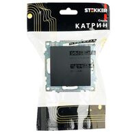 Выключатель одноклавишный Катрин (черный) / Stekker GLS10-7103-05